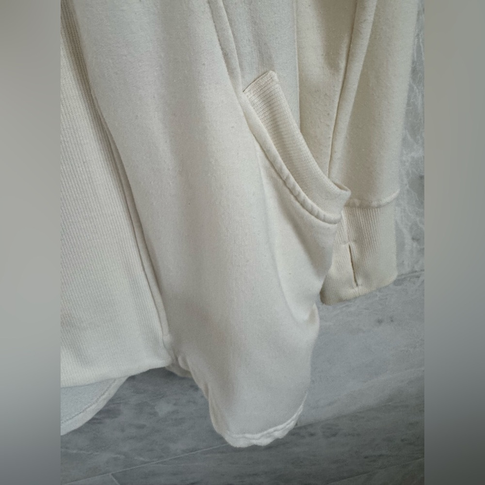 90 Degree By Reflex Ribbed Cream Cardigan - Picture 4 of 5